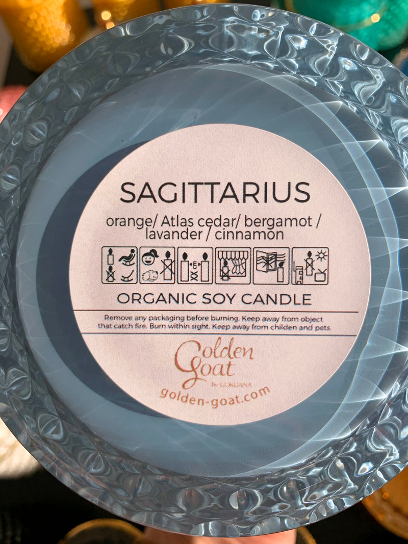 SAGITTARIUS organic scented candles